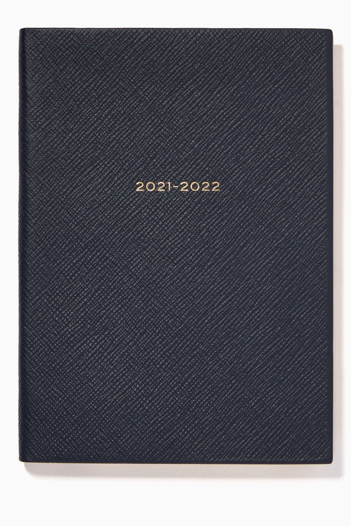 2021 Panama Soho Diary in Crossgrain Leather, Blue