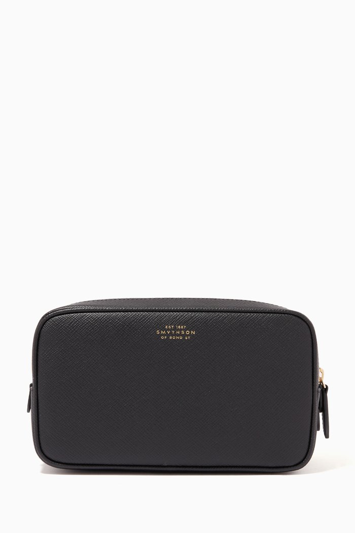 

Panama Washbag in Leather, Black