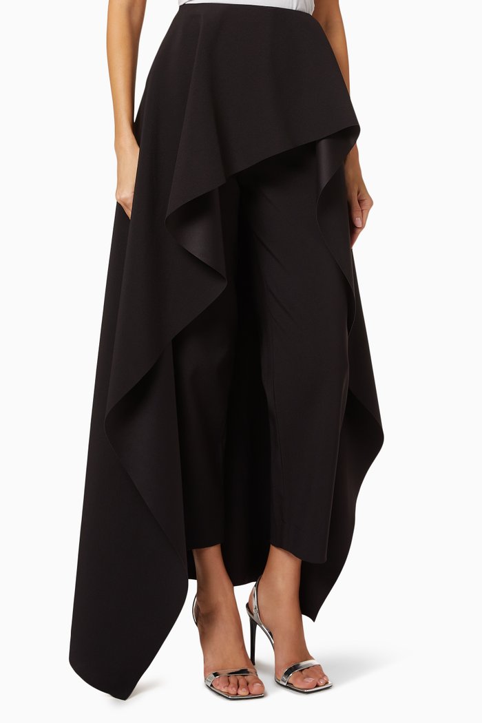 

Tahoe Flared Crepe Pants, Black