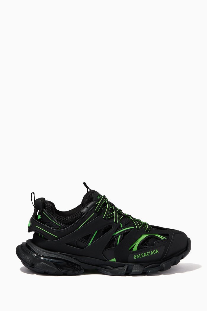 

Track Sneakers in Mesh and Nylon, Black