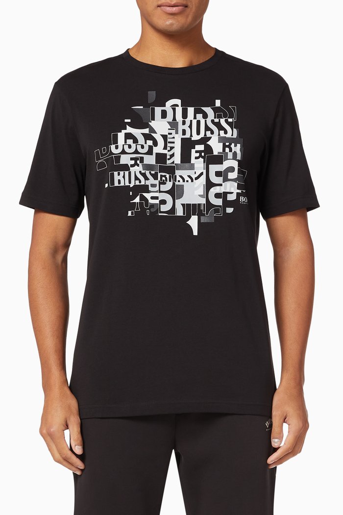 

Tee 4 Typographical Jersey T-shirt, Black