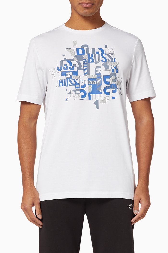 

Tee 4 Typographical Jersey T-shirt, White