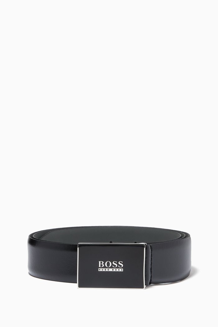 

Boss Icon Belt in Leather, Black