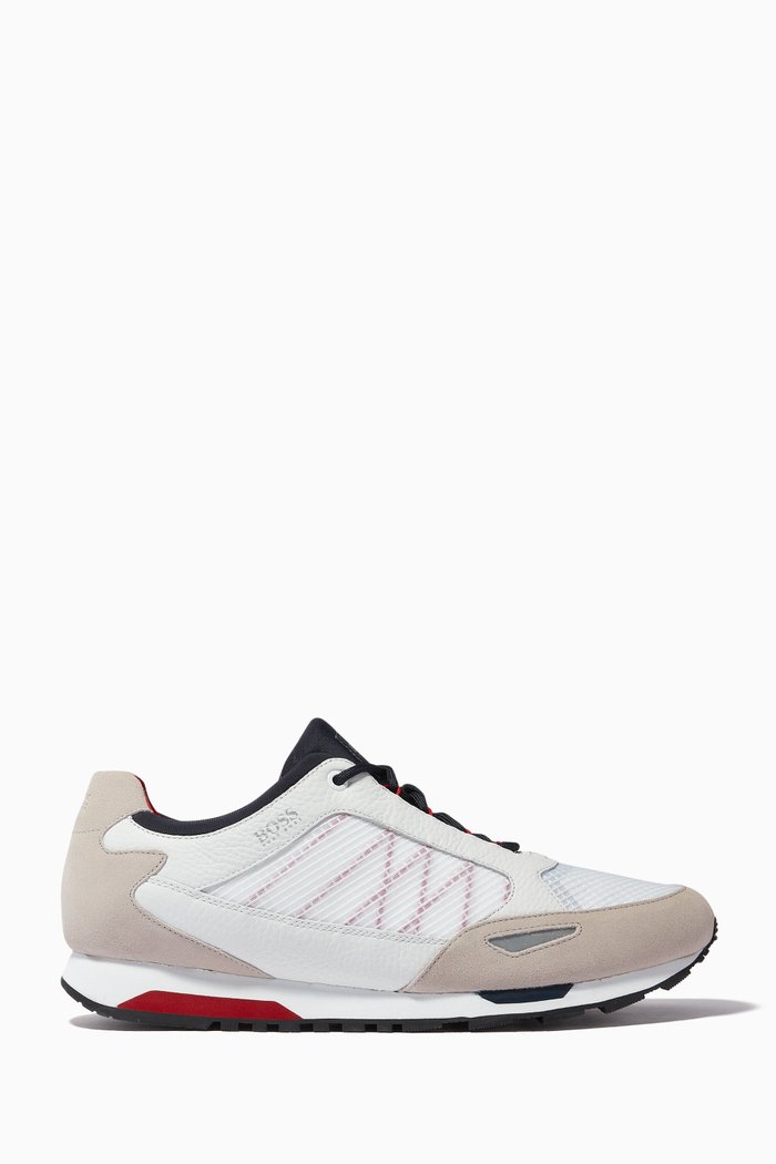 

Parkour Running Sneakers in Leather, White