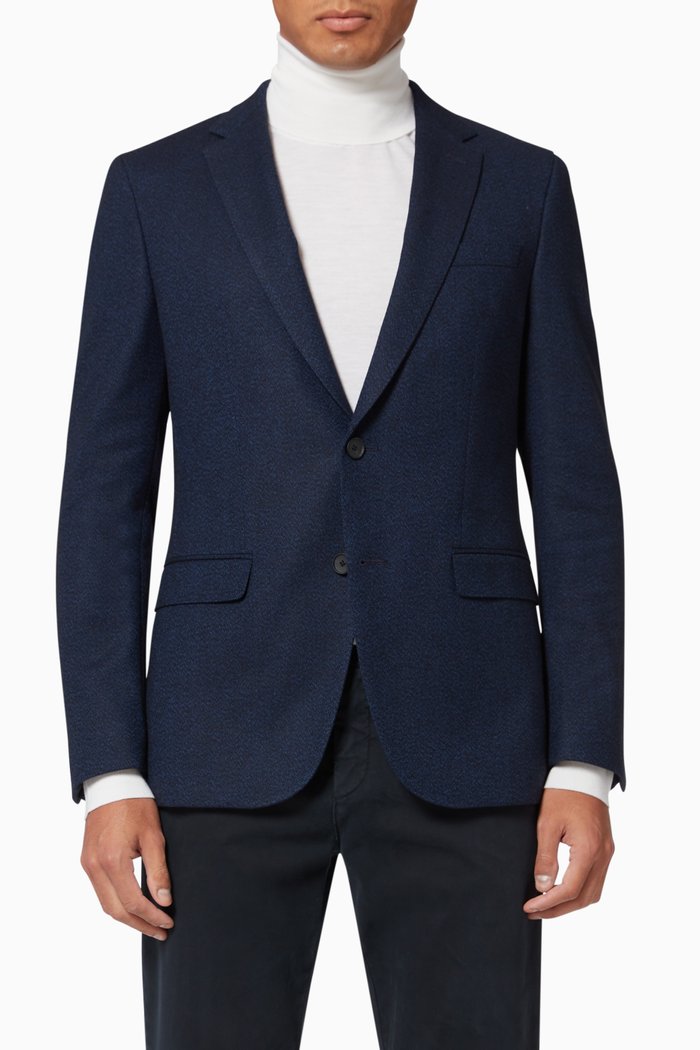 

Nasley4 Wool-Blend Blazer Jacket, Blue