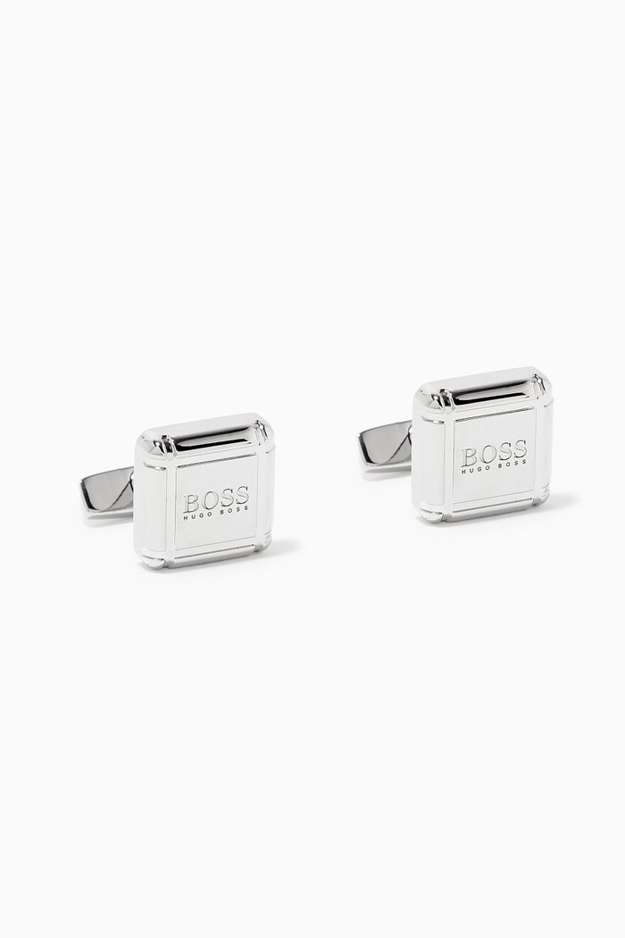 

River Logo Tie Clip & Cufflinks Set, Silver