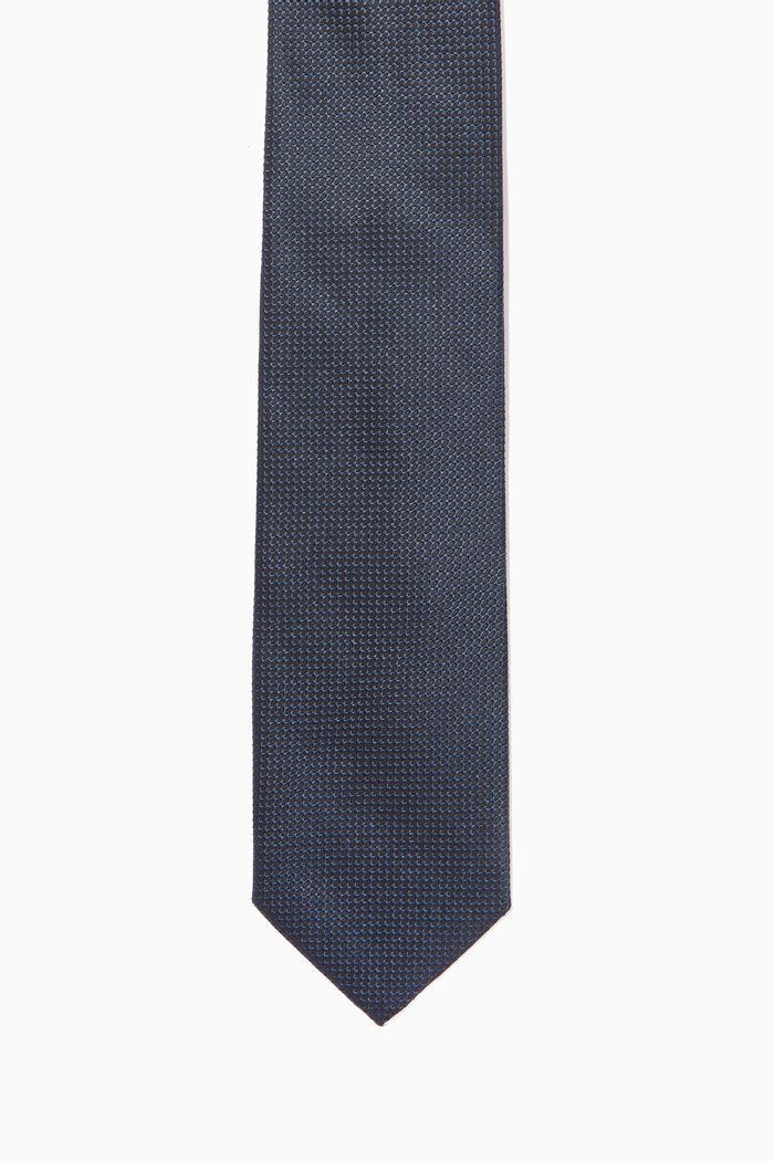 

Water-Repellent Silk Tie, Blue