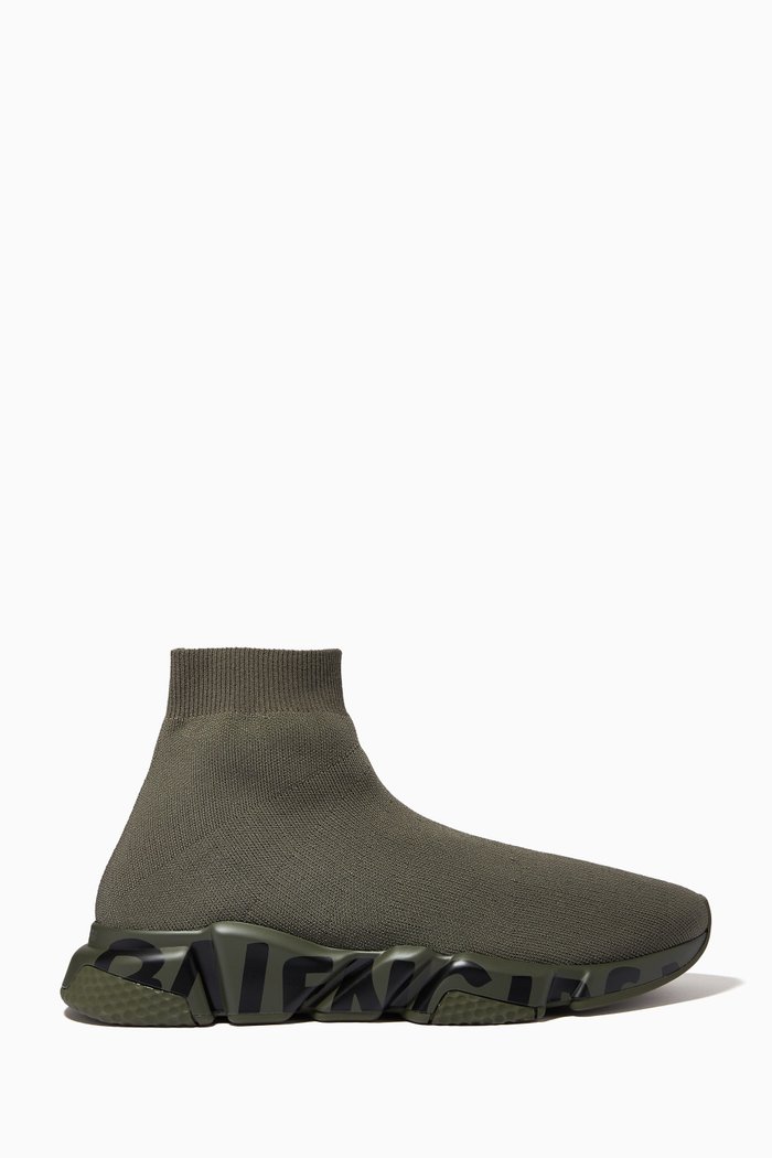 

Speed Graffiti Sneakers in Jacquard Knit, Neutral