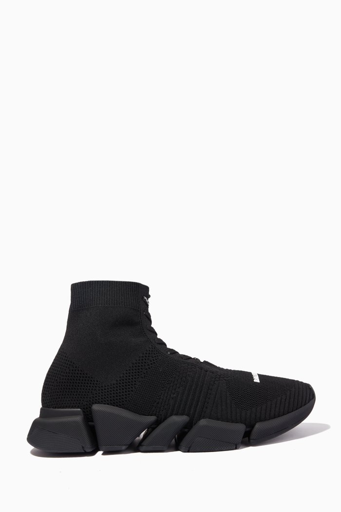 

Speed 2.0 Lace-Up Sneakers in Recycled Knit, Black