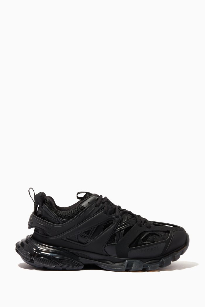 

Track Clear Sole Sneakers in Mesh & Nylon, Black
