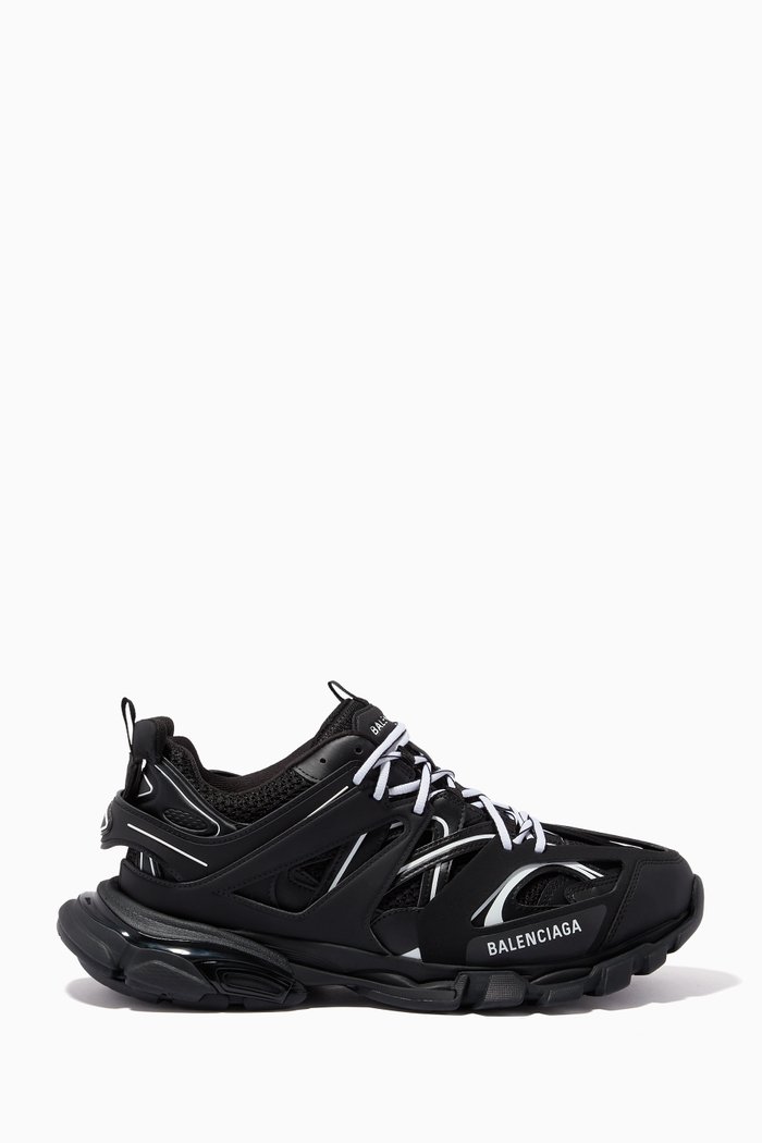 

Track Sneakers in Mesh & Nylon, Black