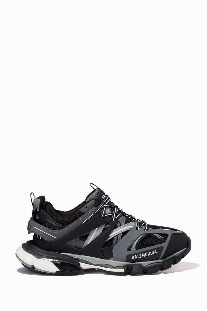 

Track Sneakers in Mesh & Nylon, Black