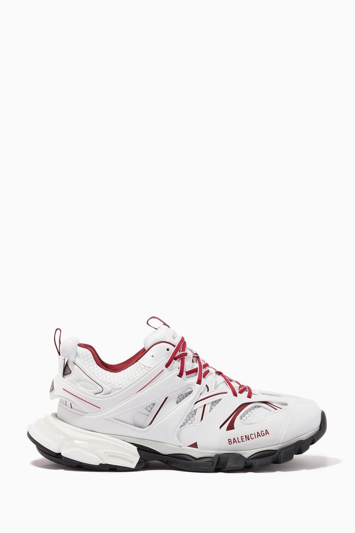 

Track Sneakers in Mesh & Nylon, White