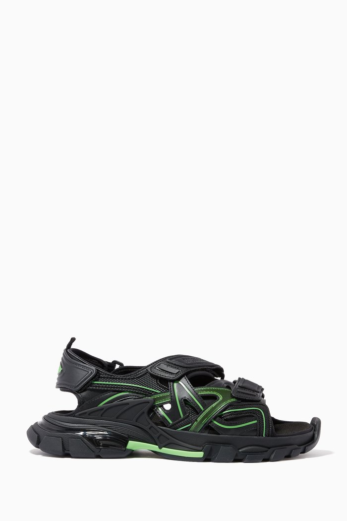 

Track Sandal in Mesh and Nylon, Black