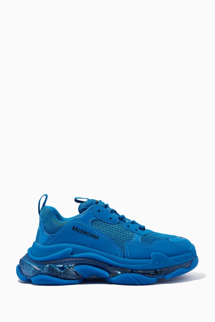 

Triple S Clear Sole Sneaker in Double Foam & Mesh, Blue