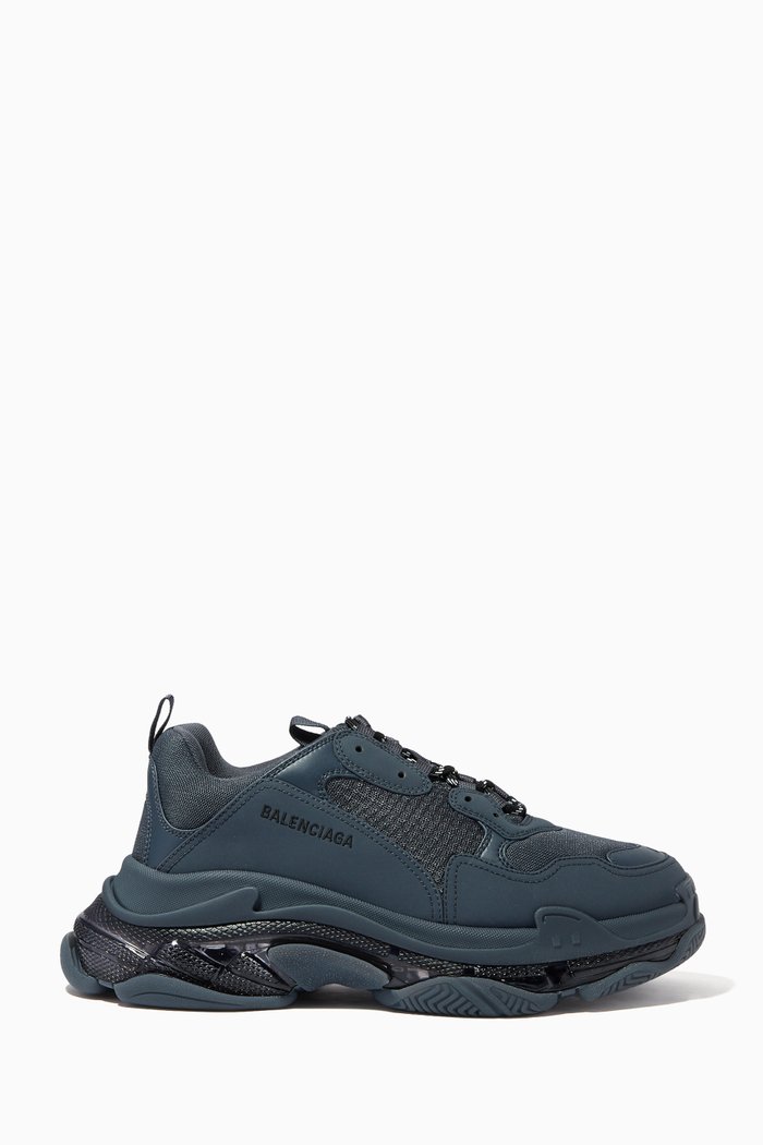 

Triple S Clear Sole Sneaker in Double Foam & Mesh, Blue