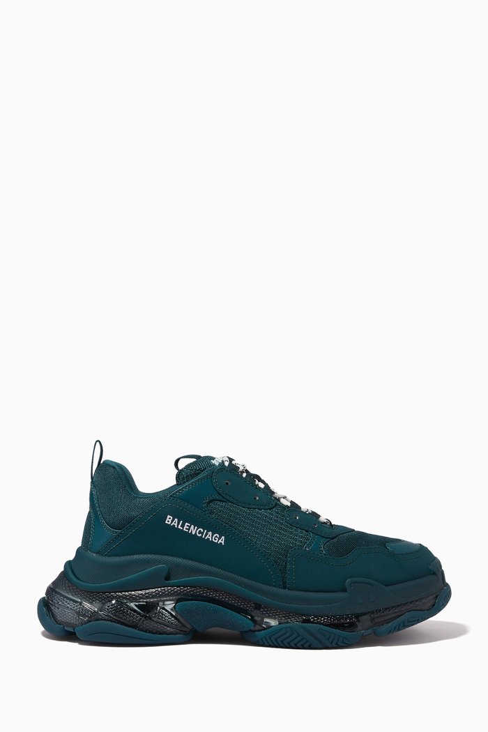 

Triple S Clear Sole Sneaker in Double Foam & Mesh, Green