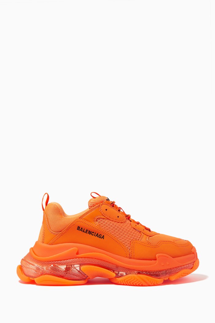 

Triple S Clear Sole Sneaker in Double Foam & Mesh, Orange