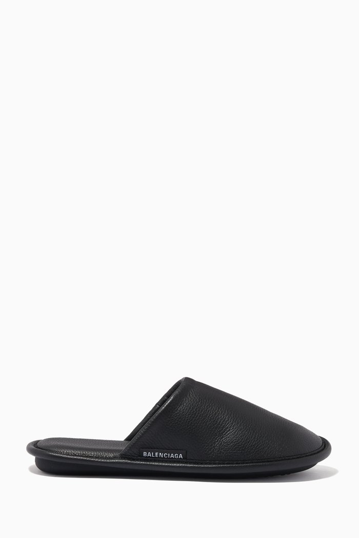 

Soft Mules in Leather, Black