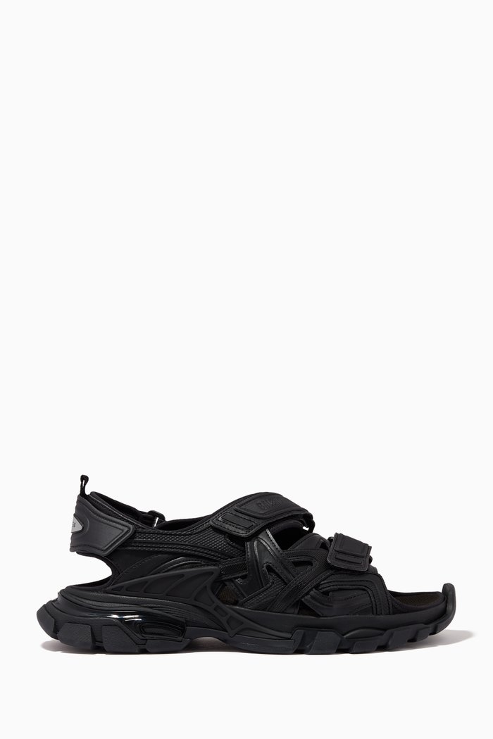 Track Sandal in Mesh and Nylon, Black