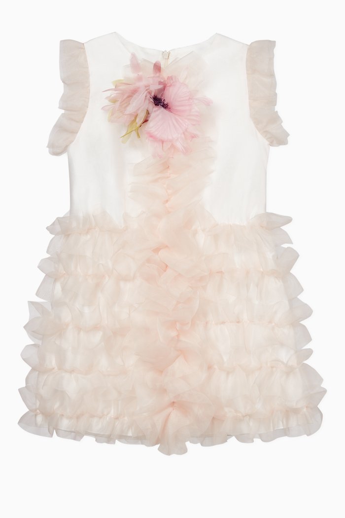 

Floral Frilled Tulle Dress, Pink