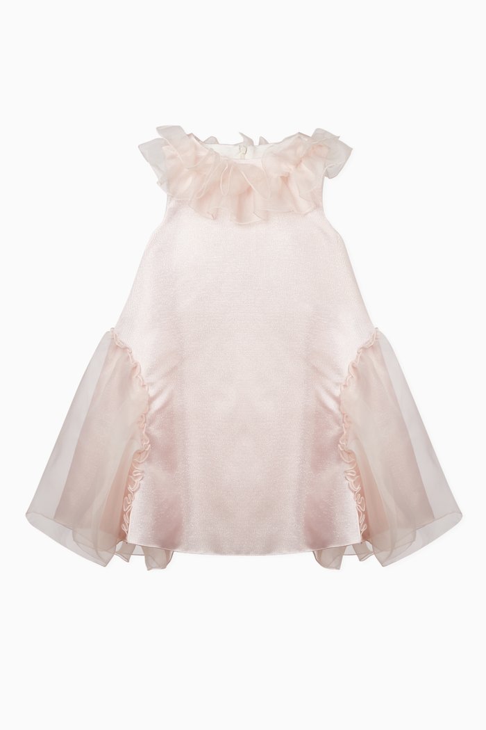 Lurex Organza Dress, Pink