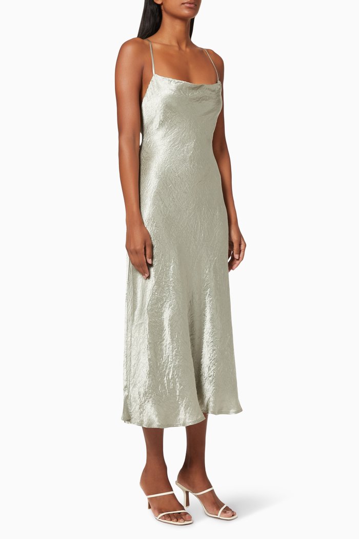 

Waters Edge Bias Slip Dress, Green