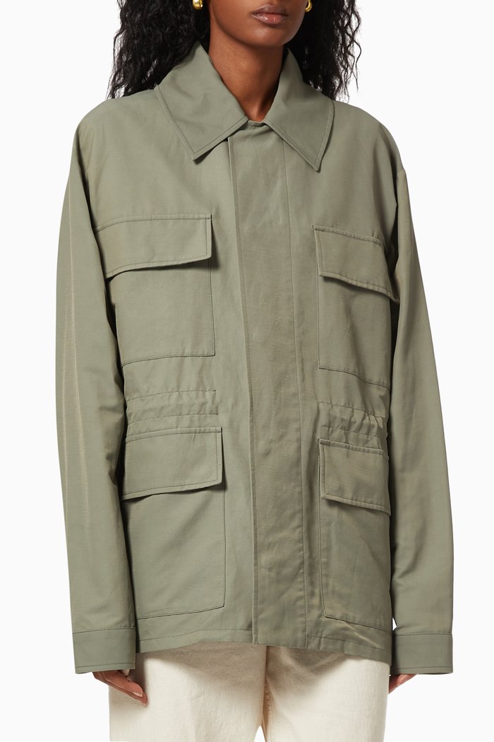 

23 OBS Blouson in Compact Cotton, Neutral