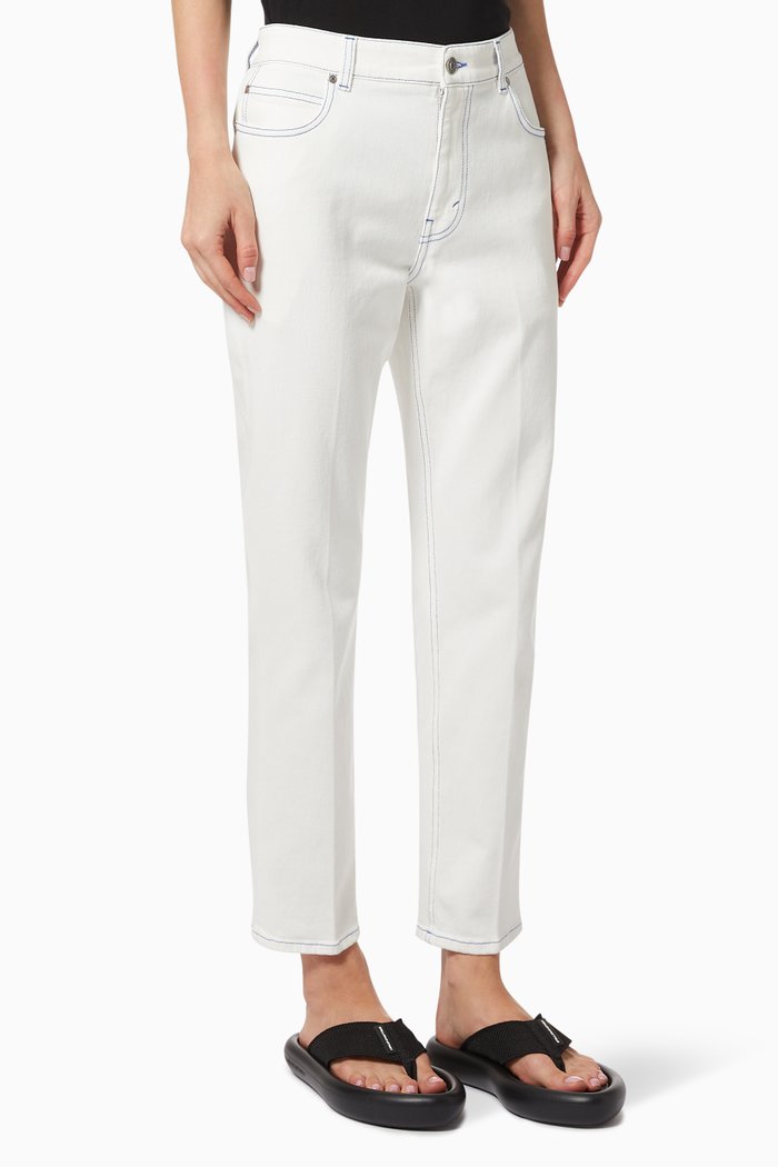 

23 OBS Trousers in Organic Denim, White