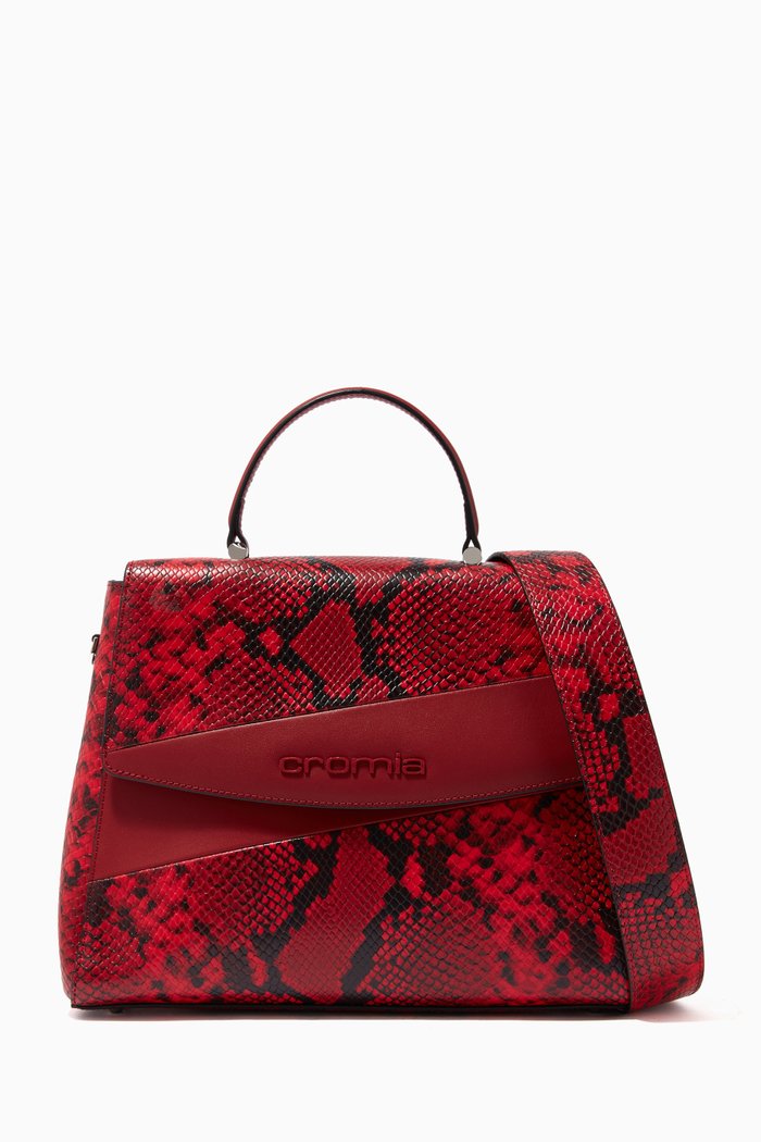 

Classic Handbag in Leather, Red