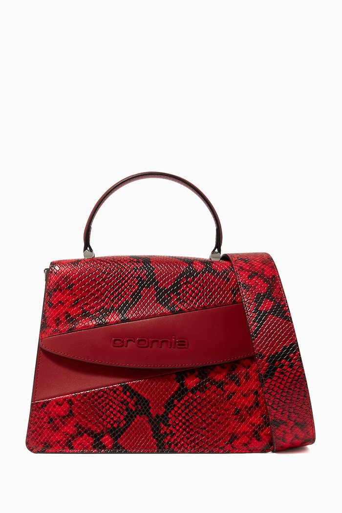 

Classic Handbag in Leather, Red