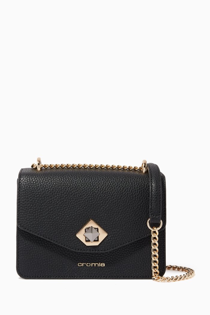 

Mina Crossbody Bag in Leather, Black