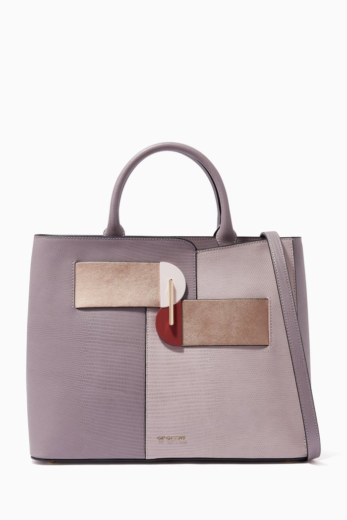 Princess Handbag in Lizard Leather, Purple