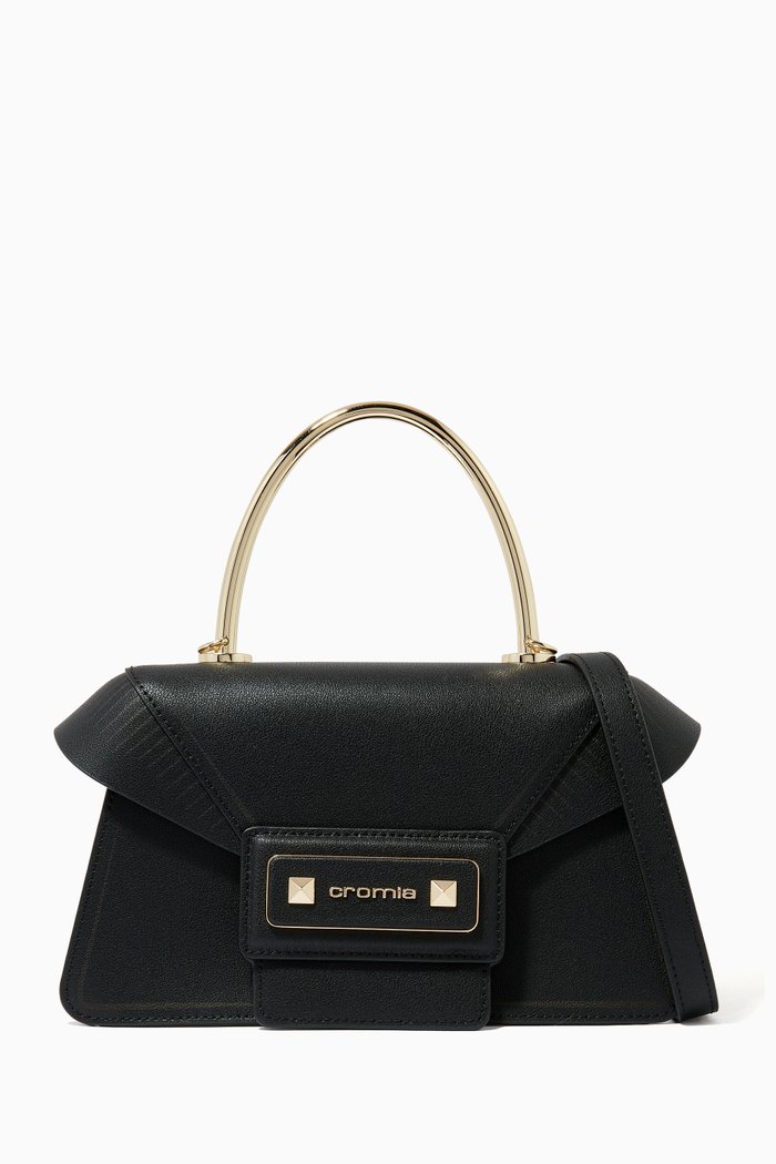 

Small Diva Handbag in Leather, Black