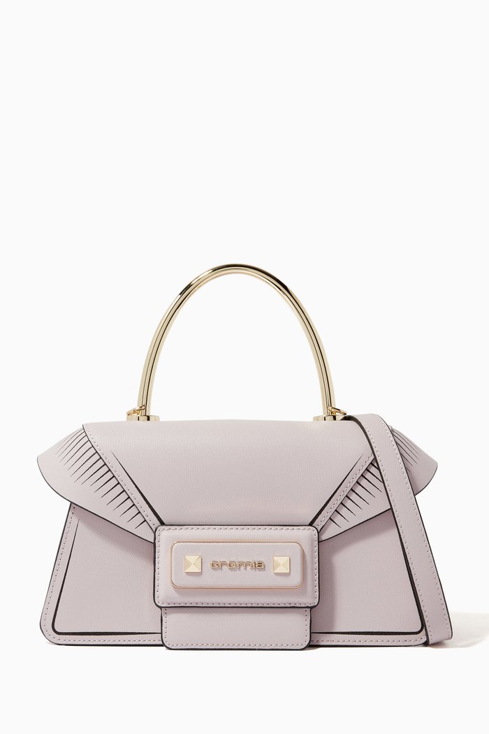 

Small Diva Handbag in Leather, Purple