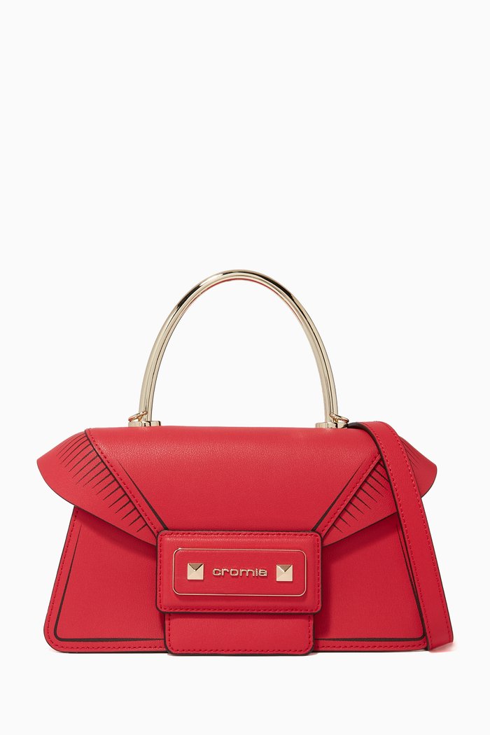 

Small Diva Handbag in Leather, Red