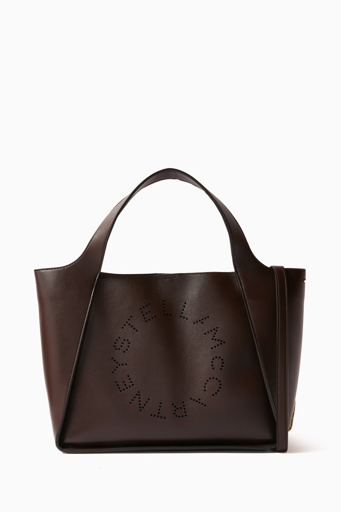 Stella Logo Crossbody Bag in Eco Alter Nappa, Brown
