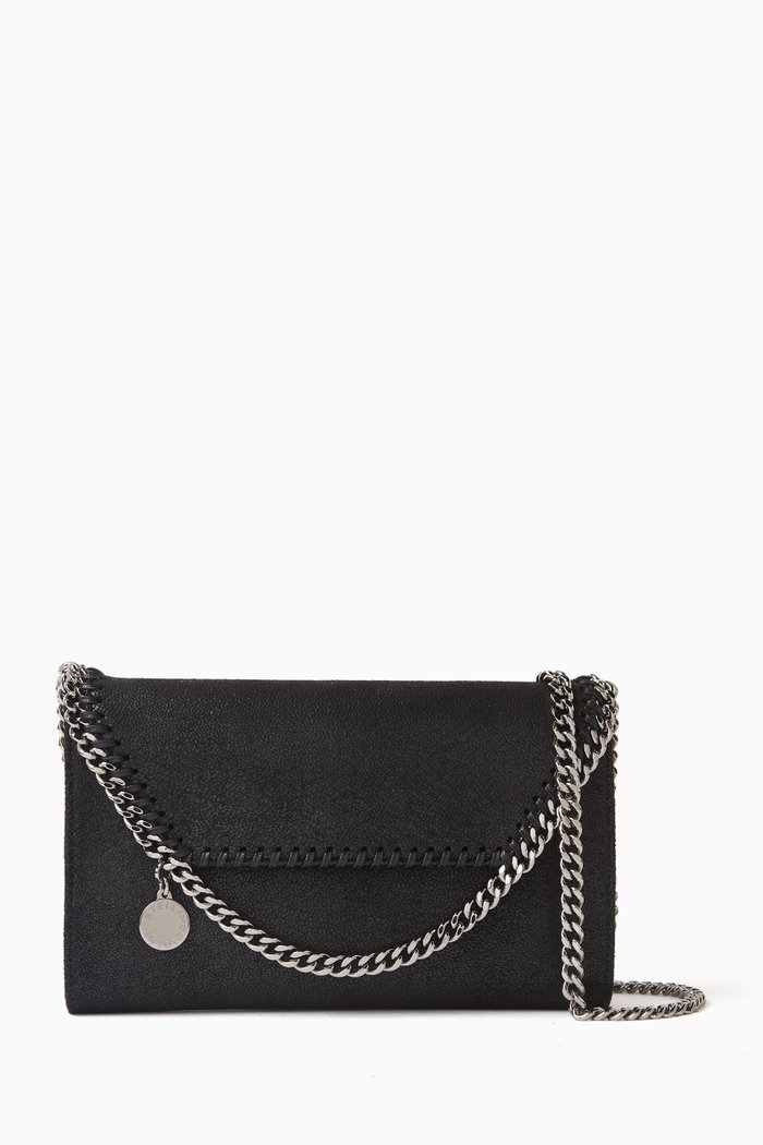 

Mini Falabella Crossbody Bag in Shaggy Deer, Black
