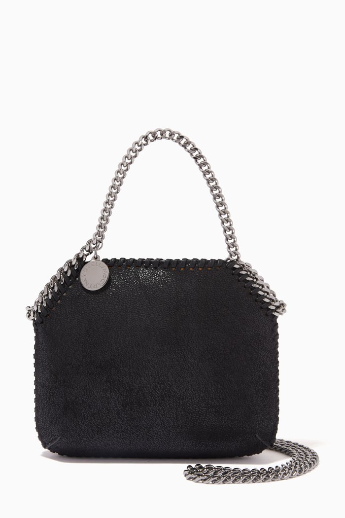 

Falabella Mini Shoulder Bag in Shaggy Deer, Black