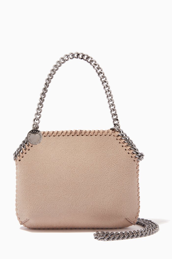 

Falabella Mini Shoulder Bag in Shaggy Deer, Neutral