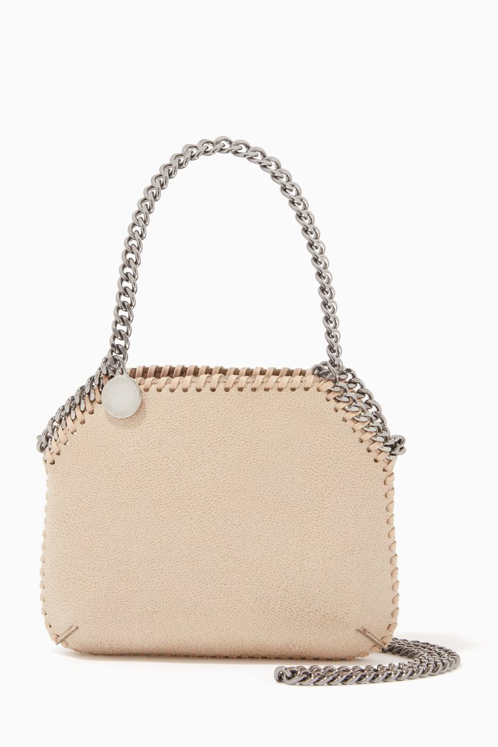 

Falabella Mini Shoulder Bag in Shaggy Deer, Neutral