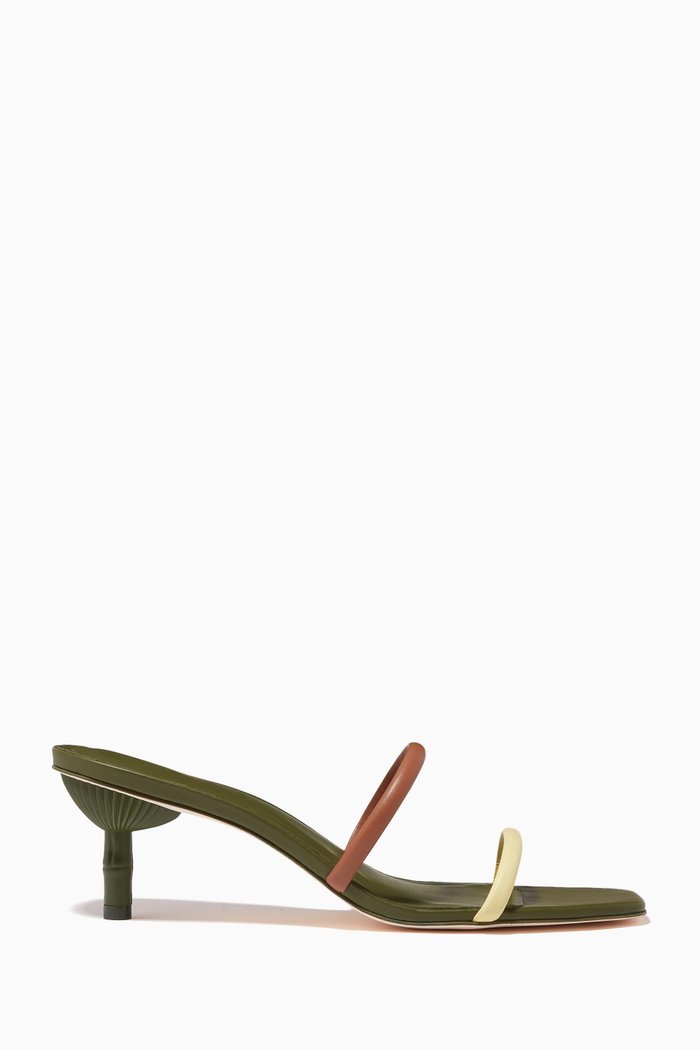 

Sol Sandals in Leather, Green
