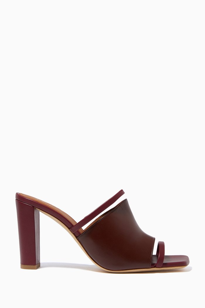 

Demi 85 Mules in Nappa Leather, Burgundy