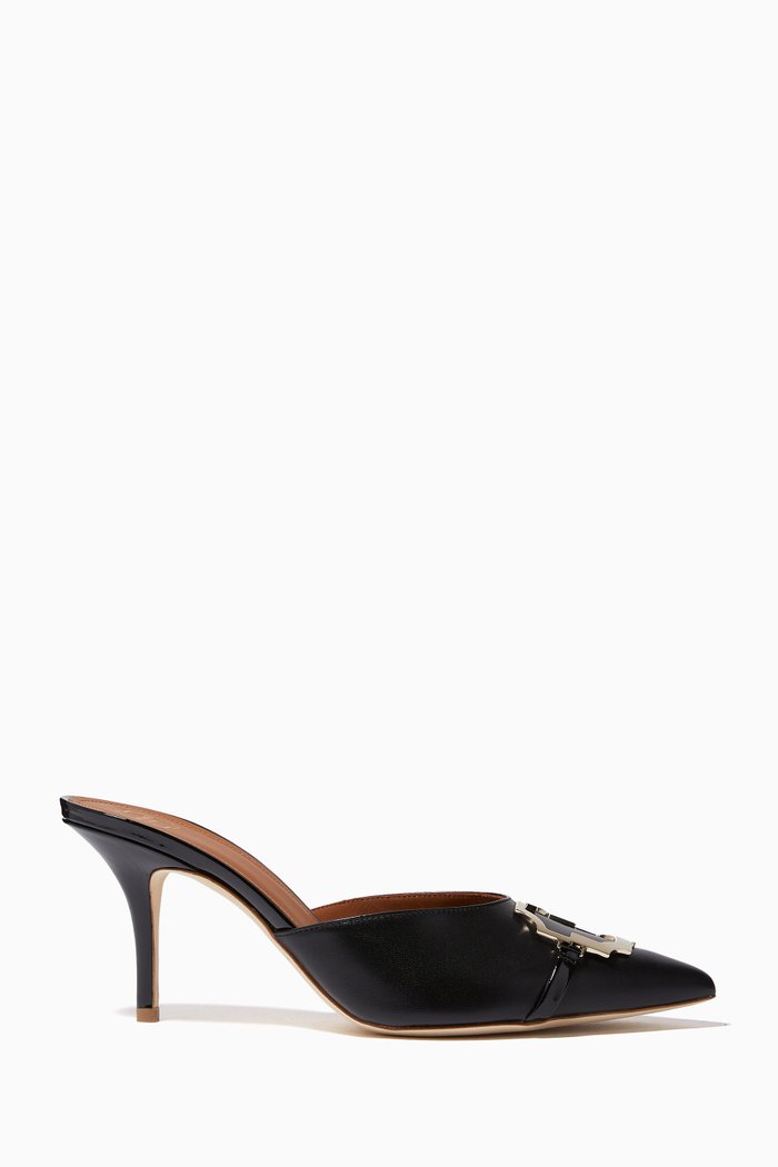 

Missy 70 Brooch Mules in Nappa Leather, Black