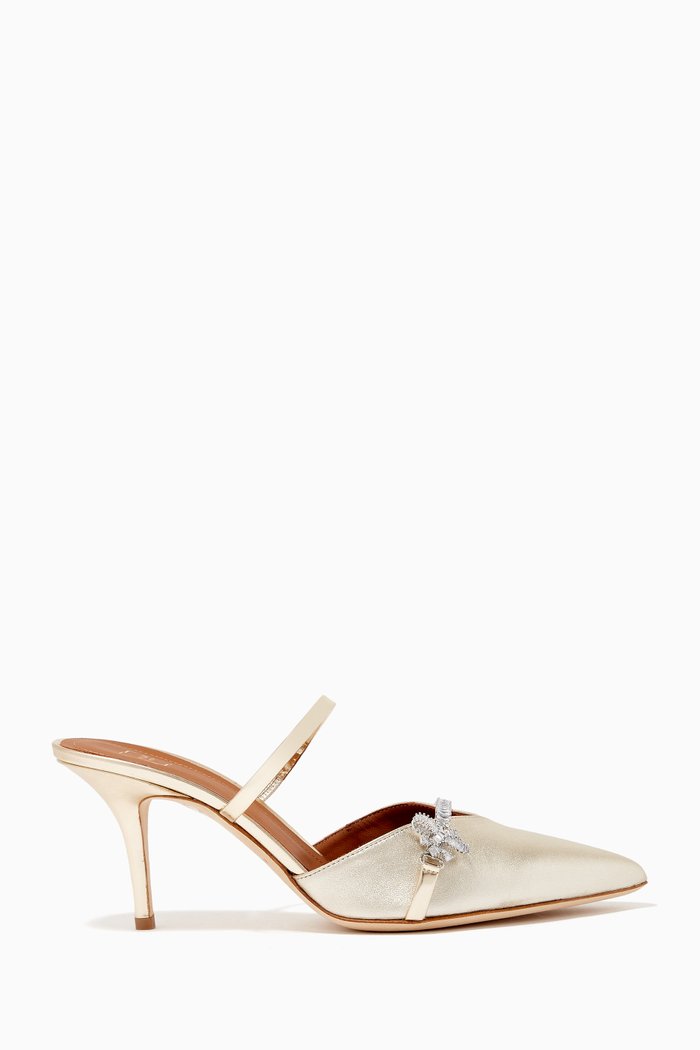 Lila 70 Pumps in Metallic Nappa, Gold