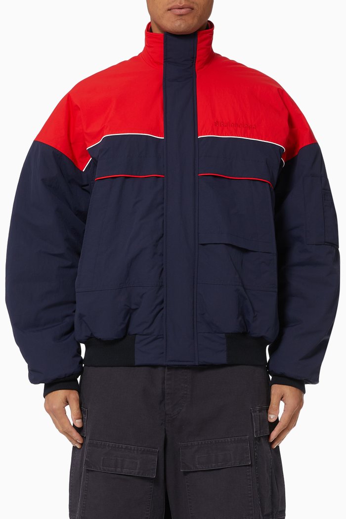 

Ski Bomber Jacket in Micro Canvas Nylon, Blue