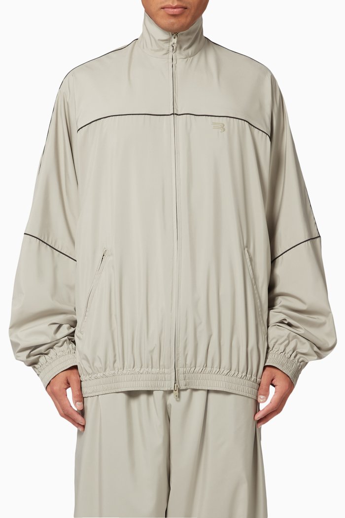 Tracksuit Jacket in Technical Poplin, Neutral