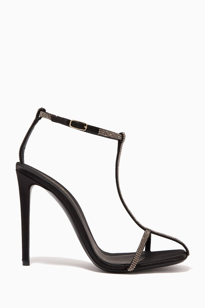 

Elisa T 105 Sandals in Satin, Black
