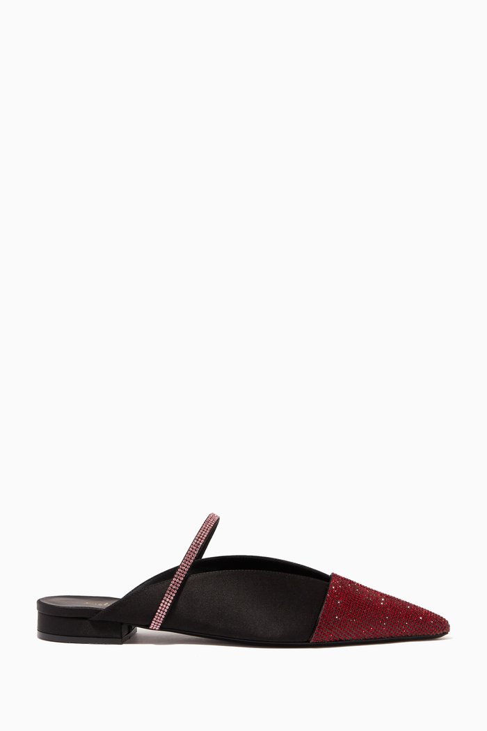 

Glazed Mules in Satin, Red