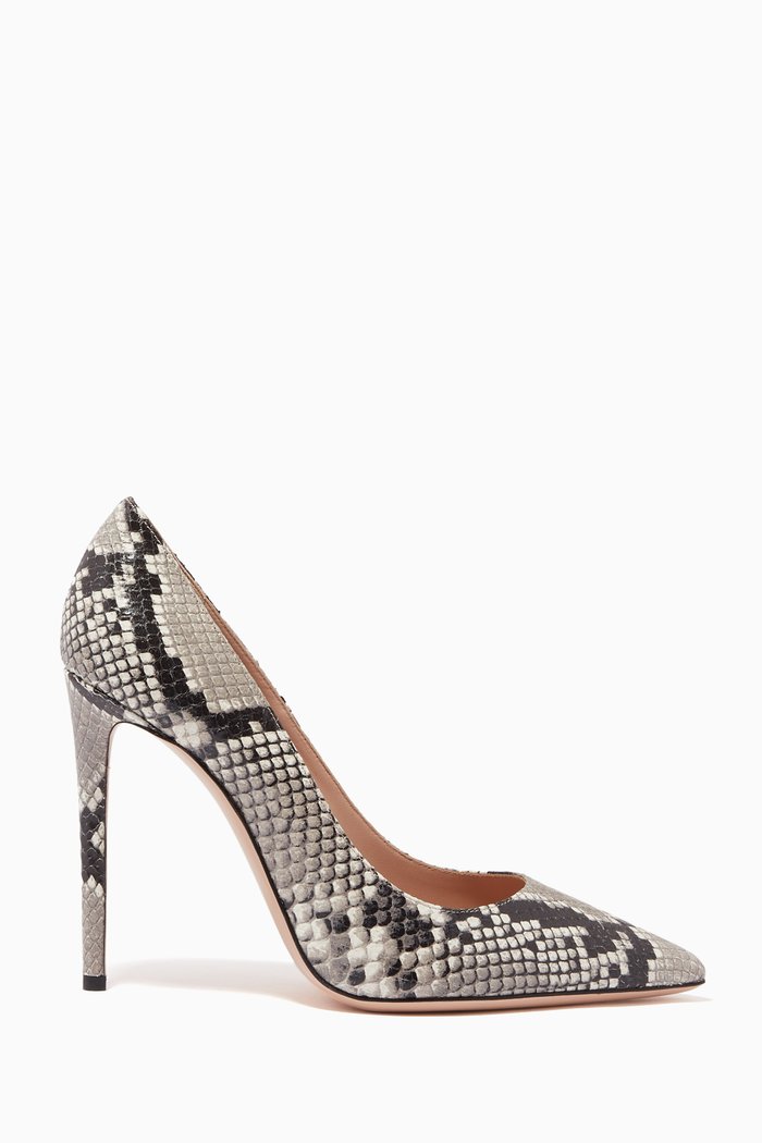 

Fancy 105 Snake Print Pumps in Calf Leather, Brown